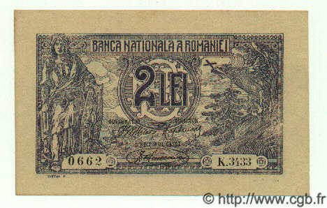 2 Lei ROMANIA  1920 P.027a UNC-
