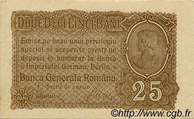 25 Bani ROMANIA  1917 P.M01 AU