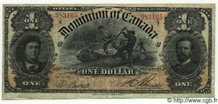 1 Dollar KANADA  1898 P.024Ab SS