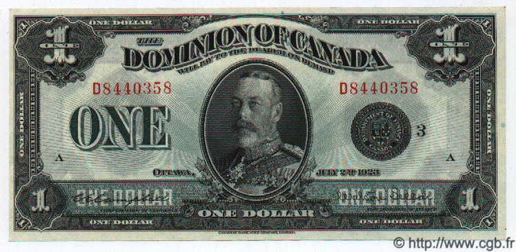 1 Dollar CANADá
  1923 P.033h SC+