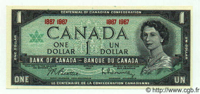 1 Dollar CANADá
  1967 P.084a SC+