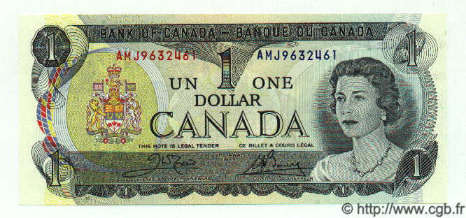 1 Dollar CANADA  1973 P.085b UNC