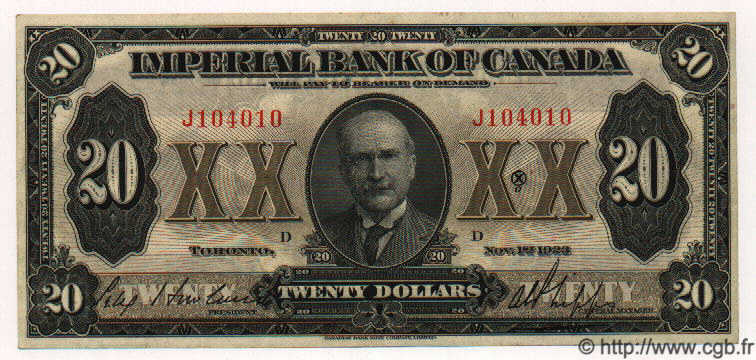 20 Dollars KANADA  1923 PS.1144 VZ