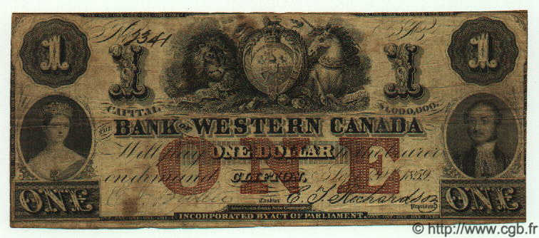 1 Dollar CANADA  1859 PS.2038b F+