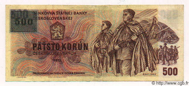 500 Korun CZECH REPUBLIC  1993 P.02b VF