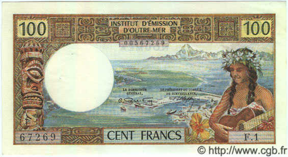 100 Francs NOUVELLE CALÉDONIE  1969 P.59 fST