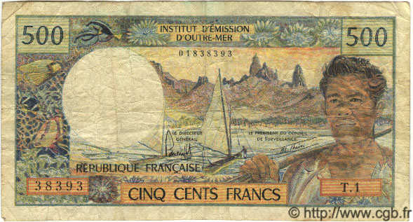 500 Francs NEW CALEDONIA  1977 P.60 F-