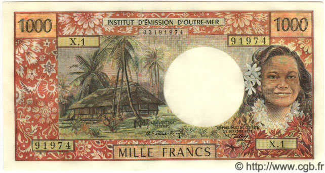 1000 Francs NEW CALEDONIA  1968 P.61 UNC