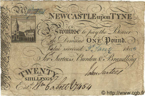 1 Pound INGLATERRA Newcastel 1803 G.2055E BC+