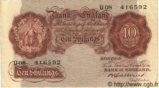 10 Shillings ENGLAND  1930 P.362b VF