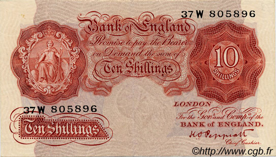 10 Shillings INGLATERRA  1934 P.362c MBC