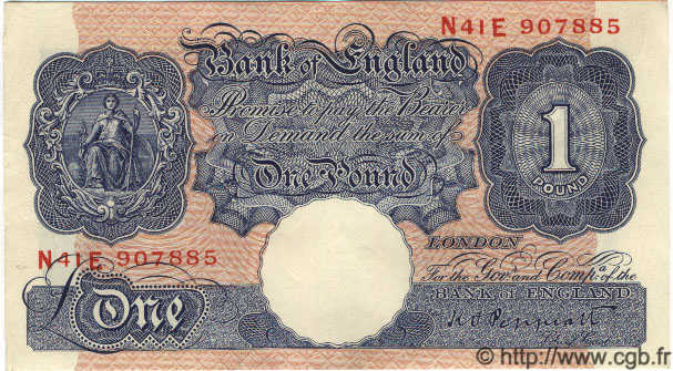 1 Pound ENGLAND  1940 P.367a XF+