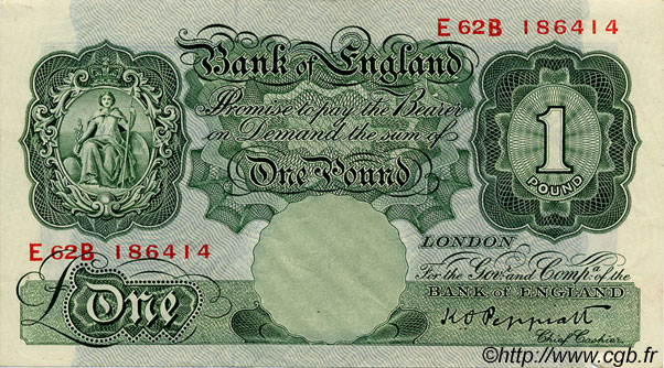 1 Pound ENGLAND  1948 P.369a fVZ