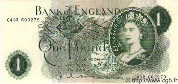 1 Pound ENGLAND  1963 P.374c UNC