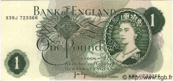 1 Pound ENGLAND  1971 P.374g ST
