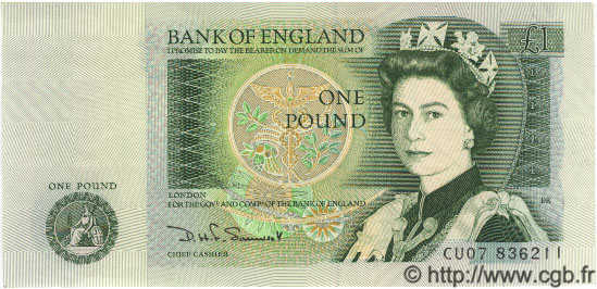 1 Pound ENGLAND  1981 P.377b AU