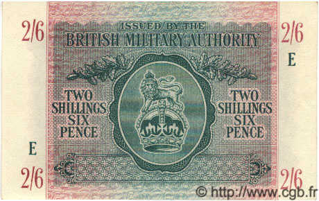 2 Shillings 6 Pence ENGLAND  1943 P.M003 AU