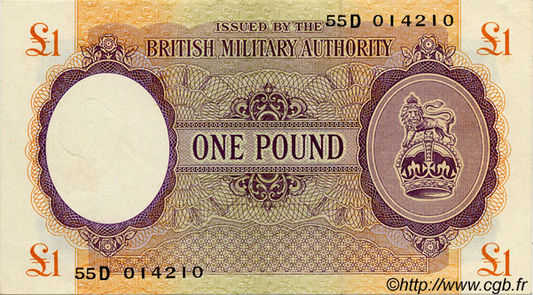 1 Pound INGLATERRA  1945 P.M006a MBC+