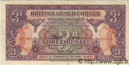 3 Pence ENGLAND  1946 P.M009a VF