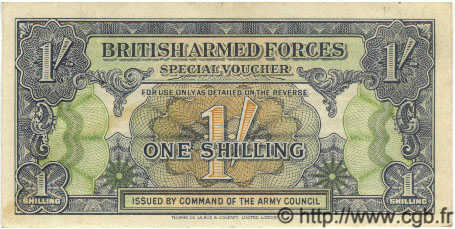 1 Shilling ENGLAND  1946 P.M011a fVZ