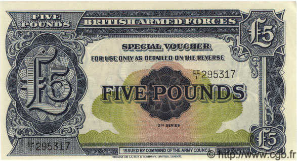 5 Pounds ENGLAND  1948 P.M023 UNC