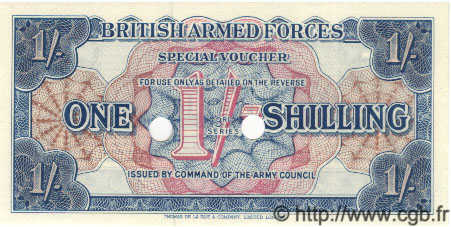 1 Shilling Annulé ENGLAND  1956 P.M026b ST