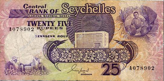25 Rupees SEYCHELLES  1989 P.33 MB