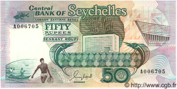 50 Rupees SEYCHELLES  1989 P.34 UNC