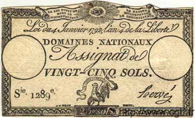 25 Sols FRANCE  1792 Laf.150 pr.SUP