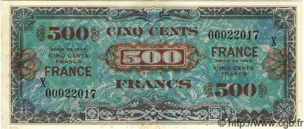 500 Francs FRANCE Spécimen FRANCE  1945 VF.26.03Sp SUP