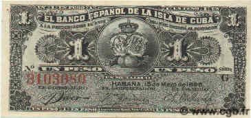 1 Peso CUBA  1896 P.047a FDC