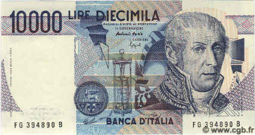 10000 Lire ITALY  1984 P.112c UNC