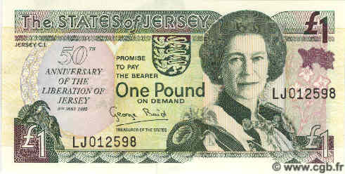 1 Pound Commémoratif JERSEY  1995 P.25 UNC