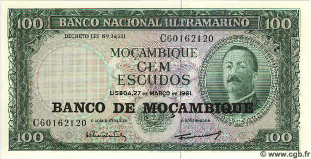 100 Escudos MOZAMBIQUE  1976 P.117 UNC