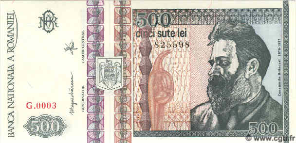 500 Lei RUMÄNIEN  1992 P.101a ST