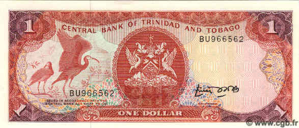 1 Dollar TRINIDAD and TOBAGO  1985 P.36a UNC