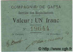 1 Franc TUNESIEN  1918 P.-- VZ