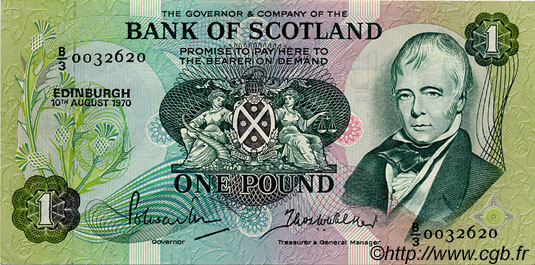 1 Pound SCOTLAND  1970 P.111a MBC+