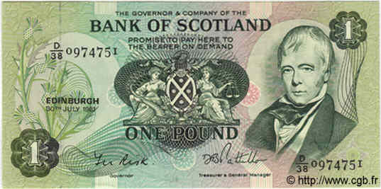 1 Pound SCOTLAND  1981 P.111e UNC-