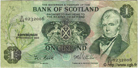 1 Pound SCOTLAND  1984 P.111f MB