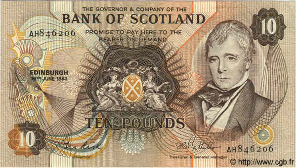 10 Pounds SCOTLAND  1982 P.113c SC