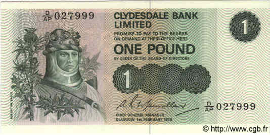 1 Pound SCOTLAND  1978 P.204c UNC