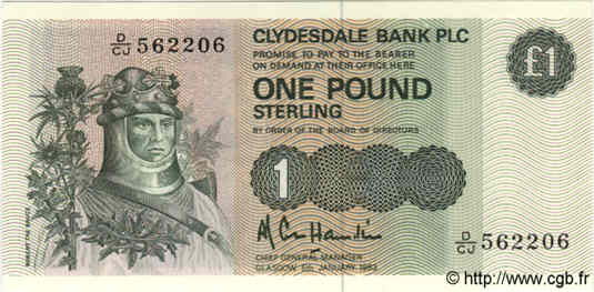 1 Pound SCOTLAND  1983 P.211b UNC
