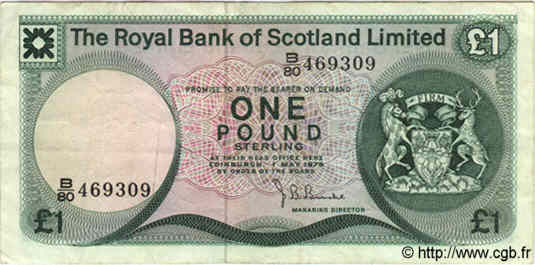 1 Pound SCOTLAND  1979 P.336 BB