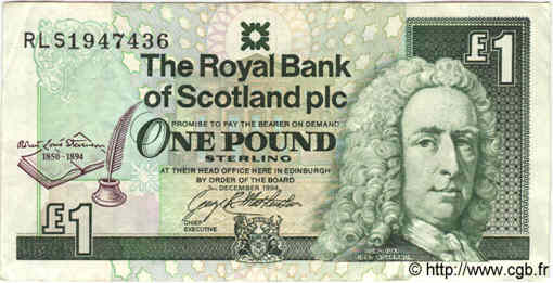 1 Pound SCOTLAND  1994 P.358 F - VF