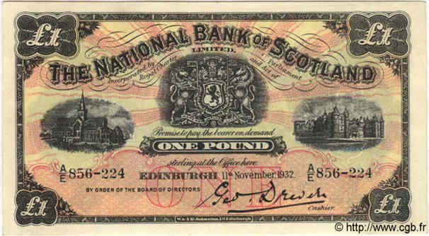 1 Pound SCOTLAND  1932 PS.569 SPL