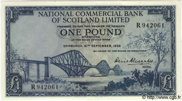 1 Pound SCOTLAND  1959 PS.591 q.FDC