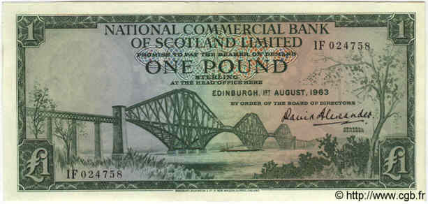 1 Pound SCOTLAND  1963 PS.595 AU