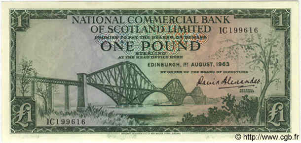 1 Pound SCOTLAND  1963 PS.595 ST