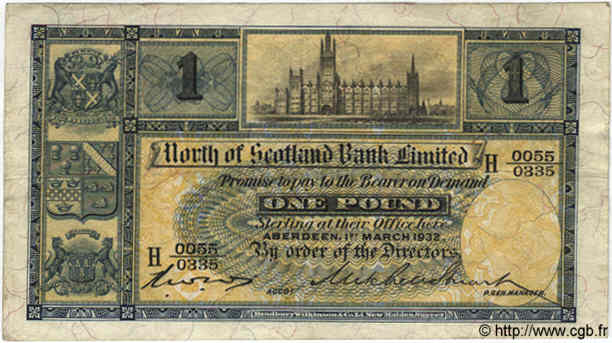 1 Pound SCOTLAND  1932 PS.639 MBC+